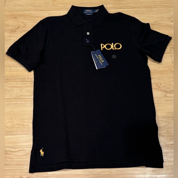 Polo Ralph Lauren Men's Classic Fit Stitched Script Logo Polo Black NWT S-XXL - Picture 3 of 5